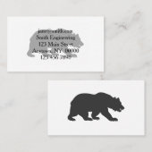 Silhouette grizzly beer-Kies achtergrondkleur Visitekaartje (Voorkant / Achterkant)