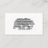 Silhouette grizzly beer-Kies achtergrondkleur Visitekaartje (Voorkant)