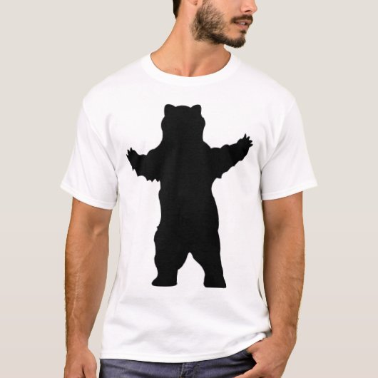 silhouette grizzly beer t-shirt (Voorkant)