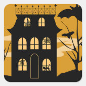 Silhouette Halloween Huis Stickers