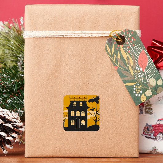 Silhouette Halloween Huis Stickers