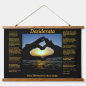 Silhouette hand die een hart vormt bij zonsonderga hangend wandkleed (Voorkant)