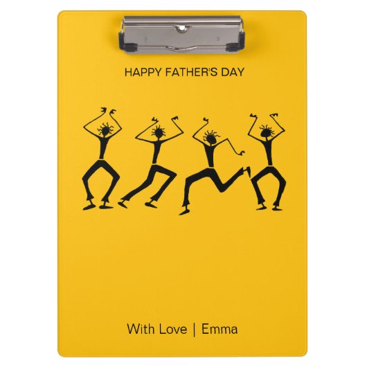 Silhouette Happiness Party Dansers Papa's Klembord (Voorkant)
