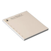 Silhouette Heks Bezemsteel Maan Crème Persoonlijk Notitieblok (Schuin)