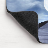 Silhouette Heron op Pier Full Moon Beach Muismat (Hoek)