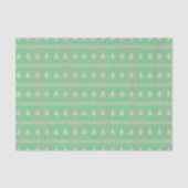 Silhouette Holiday Trees Pattern Mint Green Tissuepapier (Voorkant)