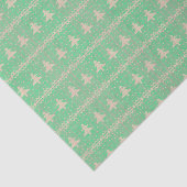 Silhouette Holiday Trees Pattern Mint Green Tissuepapier (Detail)