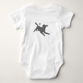 Silhouette hond met bal romper (Achterkant)