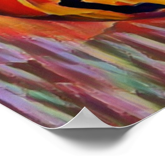 Silhouette Horse and Easter Happy Easter Poster (Hoek)