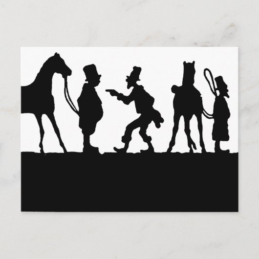 Silhouette: Horse Dealer Briefkaart (Voorkant)