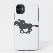 Silhouette horse jockey - Kies achtergrondkleur Case-Mate iPhone Case (Achterkant)