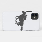 Silhouette horse jockey - Kies achtergrondkleur Case-Mate iPhone Case (Achterkant (horizontaal))