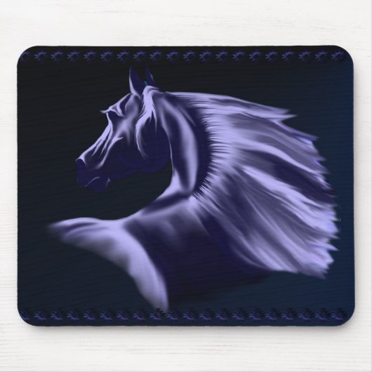 Silhouette Horse Mousepad Muismat (Voorkant)