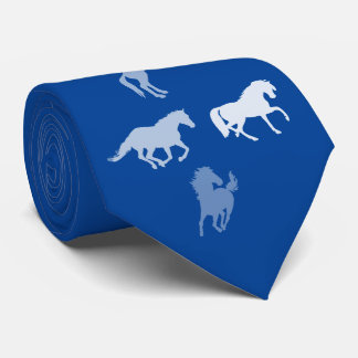 Silhouette Horses | Deep Blue Stropdas