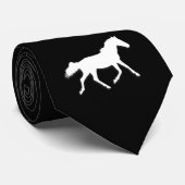 Silhouette Horses - Zwart Stropdas (Opgerold)