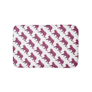 Silhouette Hot Pink en Black Tiger Badmat