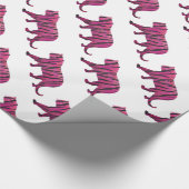 Silhouette Hot Pink en Black Tiger Cadeaupapier (Hoek)