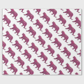 Silhouette Hot Pink en Black Tiger Cadeaupapier (Vlak)