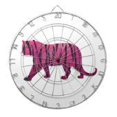 Silhouette Hot Pink en Black Tiger Dartbord (Voorkant)