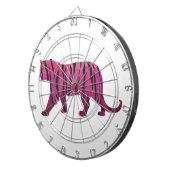 Silhouette Hot Pink en Black Tiger Dartbord (Voorkant Rechts)