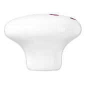 Silhouette Hot Pink en Black Tiger Keramische Knop (Zijkant)