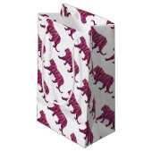 Silhouette Hot Pink en Black Tiger Klein Cadeauzakje (Voorkant Gekanteld)