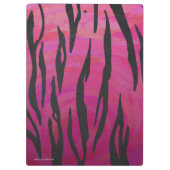 Silhouette Hot Pink en Black Tiger Klembord (Achterkant)