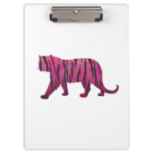 Silhouette Hot Pink en Black Tiger Klembord (Voorkant)