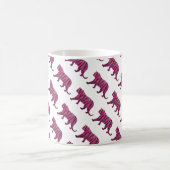 Silhouette Hot Pink en Black Tiger Magische Mok (Center)