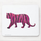 Silhouette Hot Pink en Black Tiger Muismat (Voorkant)