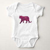Silhouette Hot Pink en Black Tiger Romper (Voorkant)