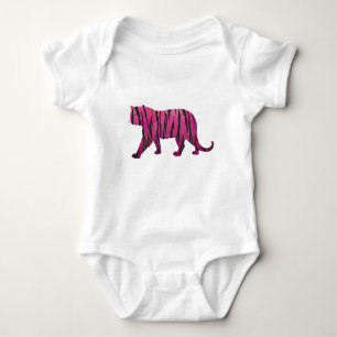 Silhouette Hot Pink en Black Tiger Romper