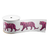 Silhouette Hot Pink en Black Tiger Satijnen Lint (Spoel)