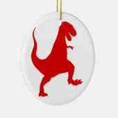 Silhouette illustratie van een tyrannosaurus rex keramisch ornament (Rechts)