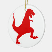 Silhouette illustratie van een tyrannosaurus rex keramisch ornament (Links)