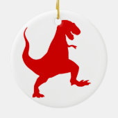 Silhouette illustratie van een tyrannosaurus rex keramisch ornament (Achterkant)
