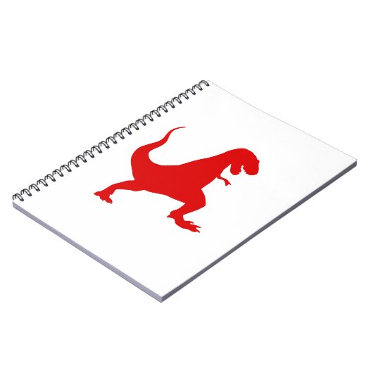 Silhouette illustratie van een tyrannosaurus rex notitieboek (Linkerzijde)