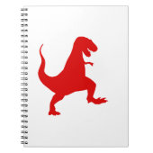 Silhouette illustratie van een tyrannosaurus rex notitieboek (Voorkant)
