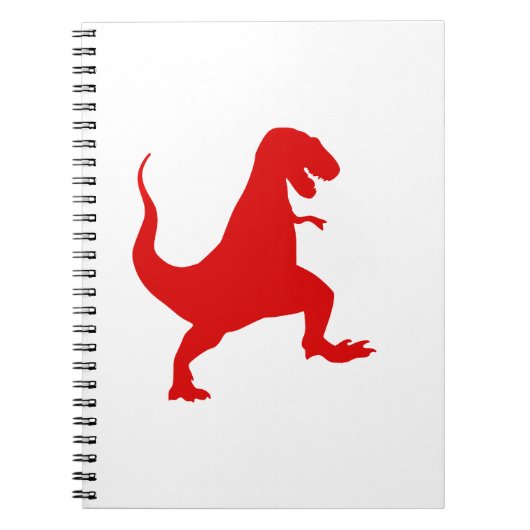 Silhouette illustratie van een tyrannosaurus rex notitieboek (Voorkant)