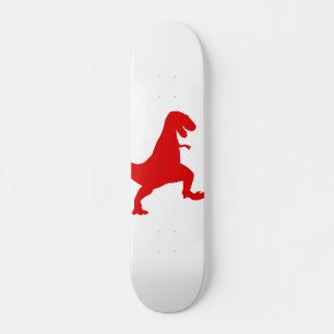 Silhouette illustratie van een tyrannosaurus rex persoonlijk skateboard