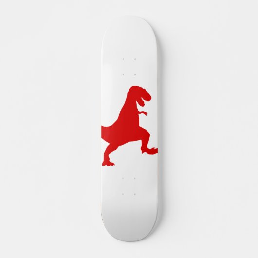 Silhouette illustratie van een tyrannosaurus rex persoonlijk skateboard (Voorkant)