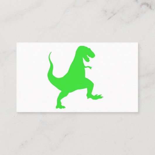 Silhouette illustratie van een tyrannosaurus rex visitekaartje (Achterkant)