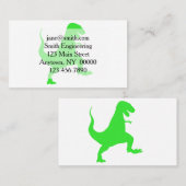 Silhouette illustratie van een tyrannosaurus rex visitekaartje (Voorkant / Achterkant)