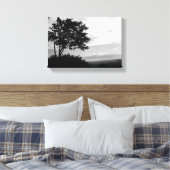 Silhouette in zwart-wit canvas afdruk (Insitu (Slaapkamer))