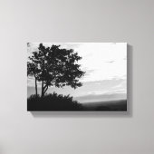 Silhouette in zwart-wit canvas afdruk (Voorkant)