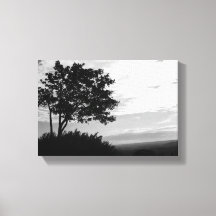 Silhouette in zwart-wit