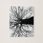 Silhouette in zwart-wit legpuzzel (Verticaal)