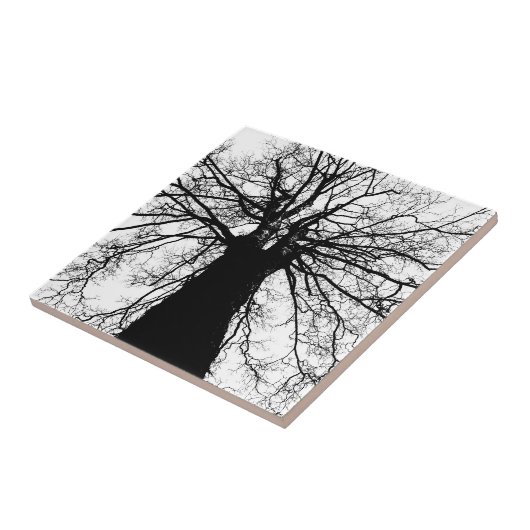 Silhouette in zwart-wit tegeltje (Zijkant)