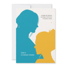 Silhouette Internationale Vrouwendag Wenskaart