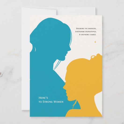 Silhouette Internationale Vrouwendag Wenskaart Feestdagenkaart (Voorkant)